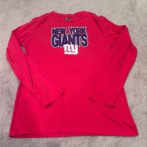 New York Giants Red Long Sleeve Tee